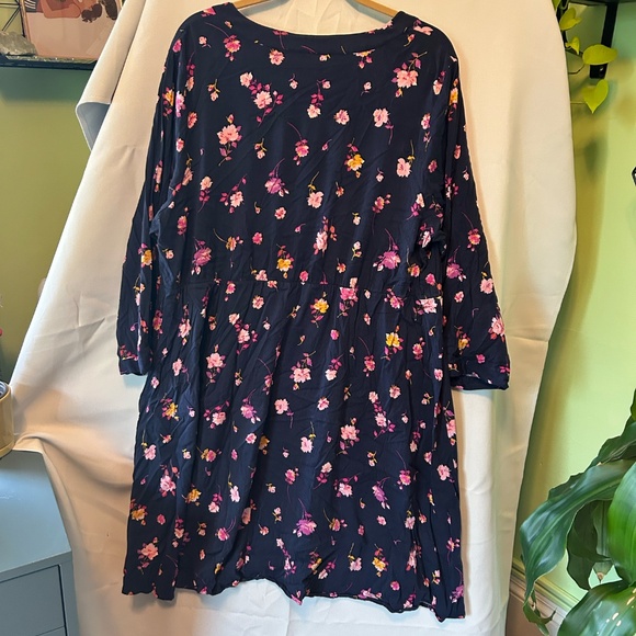 Torrid Blue Floral Challis Skater Dress - Size 3 - Picture 2 of 4